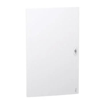 Porte opaque blanche pour tableau électrique 5 rangées 24 modules SCHNEIDER PrismaSeT XS - photo vue de face