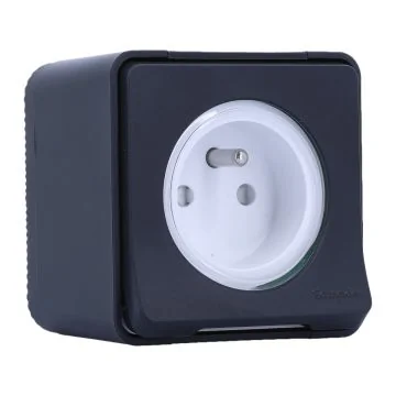 SCHNEIDER Mureva Styl prise de courant 2P+T saillie complet IP55 gris - MUR35031