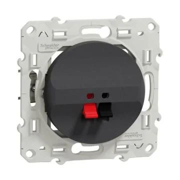 SCHNEIDER Odace Prise haut-parleur anthracite - S540487
