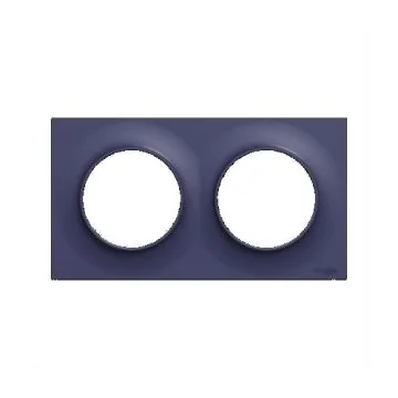 SCHNEIDER Odace Styl Plaque double bleu cobalt - S550704