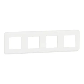 Plaque de finition pour interrupteur Unica Blanc 4 postes  - Photo principale