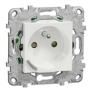 SCHNEIDER Wiser Unica prise 2P+T connectée 16A  Zigbee blanc - NU555918