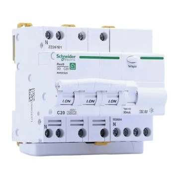 Disjoncteur différentiel tétrapolaire 20A 30mA type ASI 230V SCHNEIDER Resi9