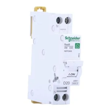 SCHNEIDER Resi9 XP Disjoncteur 20A Ph+N courbe D 3kA 230V - R9PFD620