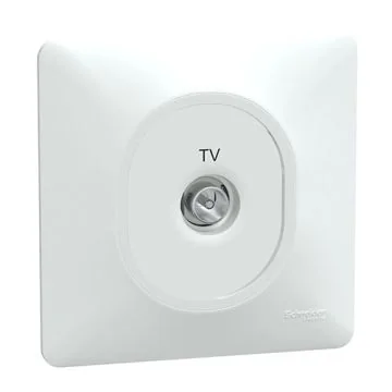 Prise TV SCHNEIDER Ovalis complet blanc - S320405-F