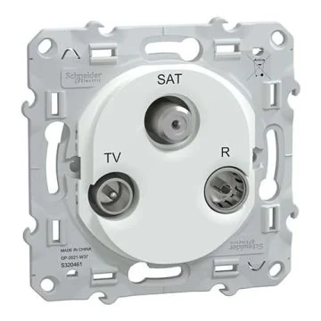 Prise TV / FM / SAT SCHNEIDER Ovalis blanc