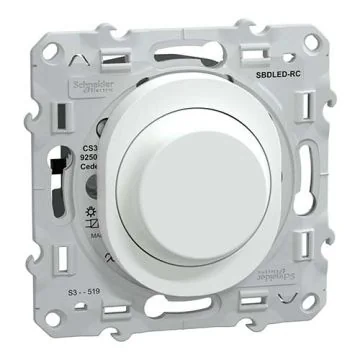 SCHNEIDER Ovalis Interrupteur variateur rotatif 200W blanc - S320519