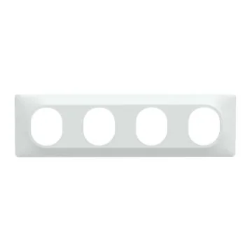 Plaque quadruple horizontale SCHNEIDER Ovalis blanc - S320708