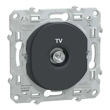 SCHNEIDER Ovalis Prise TV anthracite - S340405