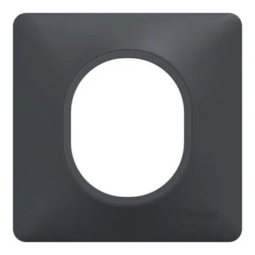 Plaque anthracite Schneider Ovalis 