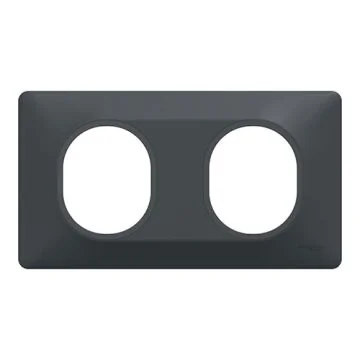 Plaque double Ovalis coloris anthracite mat
