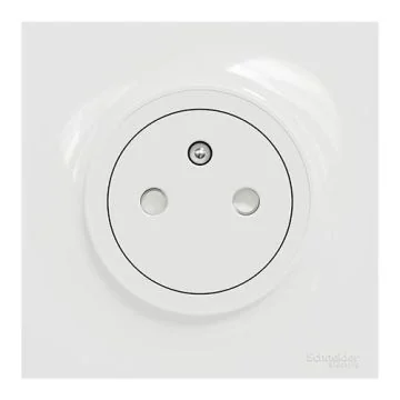 SCHNEIDER Odace Prise de courant 2P+T affleurante complète blanc