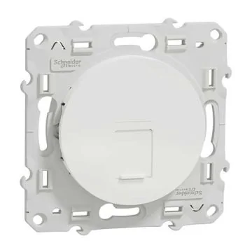 Prise RJ45 catégorie 6a STP blanc SCHNEIDER Odace