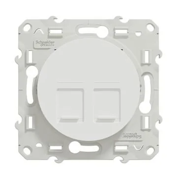 SCHNEIDER Odace Mécanisme double prise RJ45 Grade 3 Cat. 6 - S520486