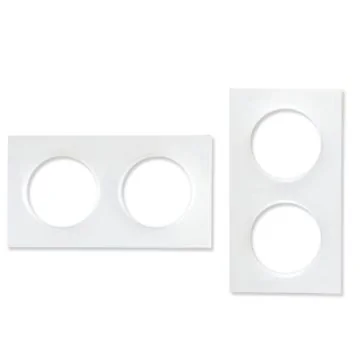 SCHNEIDER Odace Plaque double blanche