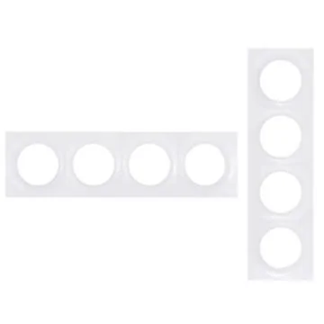 SCHNEIDER Odace Plaque 4 postes blanche - S520708