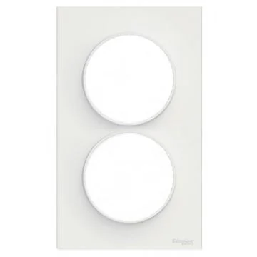 SCHNEIDER Odace Styl Plaque double verticale blanc E57 - S520714