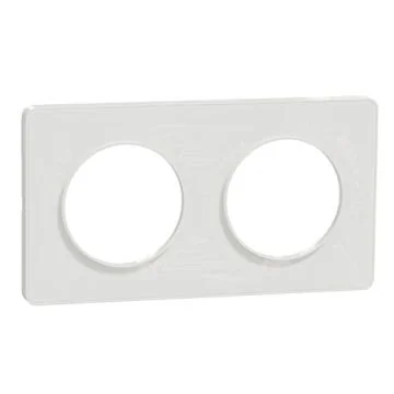 plaque double blanche Schneider Odace Touch
