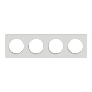 plaque quadruple blanc SCHNEIDER Odace Touch