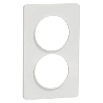 plaque double verticale blanche E57 SCHNEIDER Odace Touch