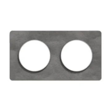 SCHNEIDER Odace Touch Plaque double ardoise avec liseré aluminium - S530804V
