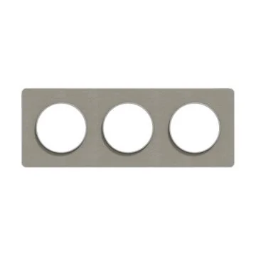 SCHNEIDER Odace Touch Plaque triple  Kvadrat perle avec liseré aluminium - S530806KG