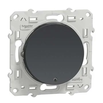 SCHNEIDER Odace Interrupteur va et vient à voyant lumineux ou témoin anthracite - S540263