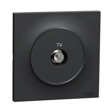Prise TV SCHNEIDER Odace complète anthracite