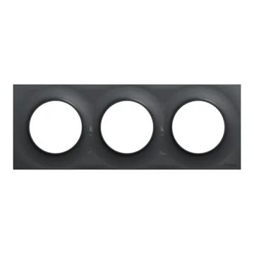 Plaque SCHNEIDER Odace Styl triple anthracite - S540706