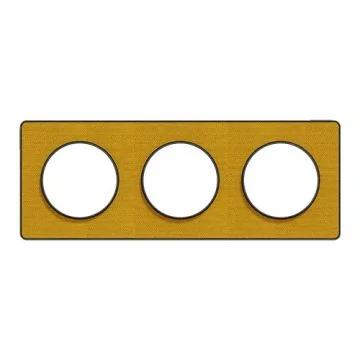 SCHNEIDER Odace Touch Plaque triple  Kvadrat ocre avec liseré anthracite - S540806KY