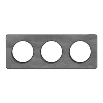 SCHNEIDER Odace Touch Plaque triple  ardoise avec liseré anthracite - S540806V