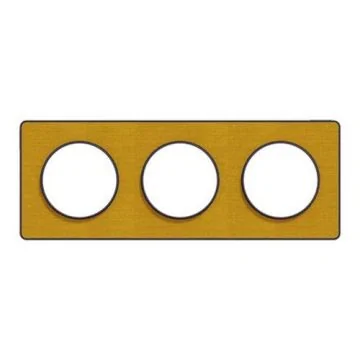 SCHNEIDER Odace Touch Plaque triple Kvadrat ocre avec liseré bleu cobalt - S550806KY