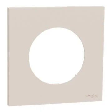 plaque de finition 1poste Schneider Odace beige sable