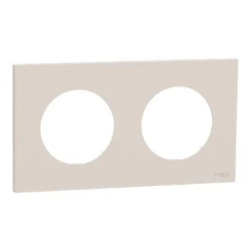 SCHNEIDER Odace Plaque double beige sable - S902704