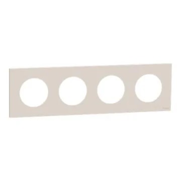 SCHNEIDER Odace Plaque quadruple beige sable - S902708