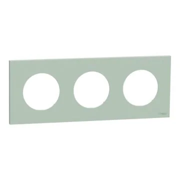 SCHNEIDER Odace Plaque triple vert jade - S903706