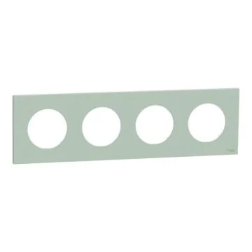 SCHNEIDER Odace Plaque quadruple vert jade - S903708