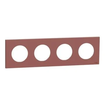 SCHNEIDER Odace Plaque quadruple rose grenat - S905708