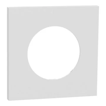 SCHNEIDER Odace Metal Plaque simple céramique blanc support blanc - S917702