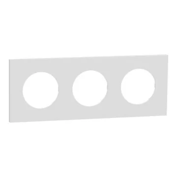 SCHNEIDER Odace Metal Plaque triple céramique blanc support blanc - S917706