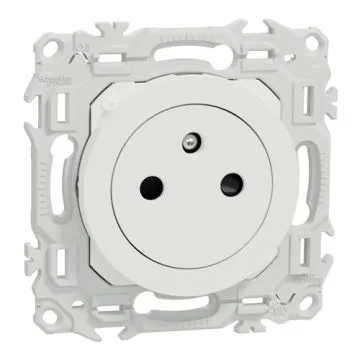 lot de 108 prises affleurantes Schneider Odace blanc craie