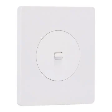 SCHNEIDER Odace Interrupteur va et vient/bouton poussoir à levier blanc craie et plaque simple Architecte blanc émaillé