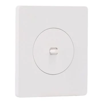 SCHNEIDER Odace Interrupteur va et vient/bouton poussoir à levier blanc craie et plaque simple Architecte céramique blanc