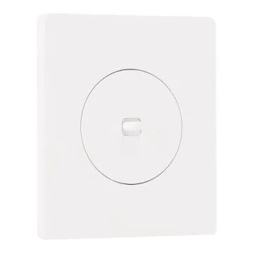 SCHNEIDER Odace Interrupteur va et vient/bouton poussoir à levier blanc craie et plaque simple Architecte blanc craie