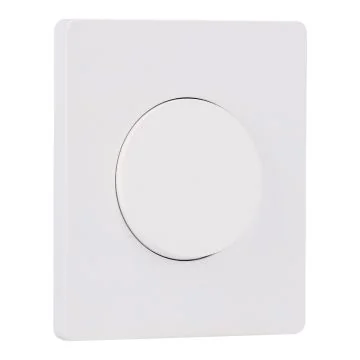 SCHNEIDER Odace Interrupteur va et vient/bouton poussoir blanc craie et plaque simple Architecte blanc émaillé
