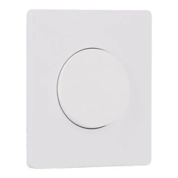 SCHNEIDER Odace Interrupteur va et vient/bouton poussoir blanc craie et plaque simple Architecte céramique blanc