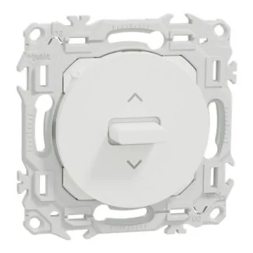SCHNEIDER Odace Interrupteur/poussoir volets roulants blanc craie - S920208
