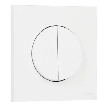 SCHNEIDER Odace Interrupteur double va et vient/bouton poussoir blanc craie complet