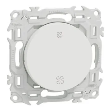 SCHNEIDER Odace Interrupteur/poussoir VMC 10A blanc craie - S920233