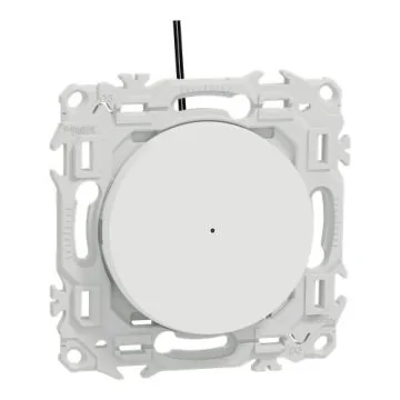 SCHNEIDER Odace Interrupteur va et vient/bouton poussoir à voyant lumineux vert blanc craie - S920263